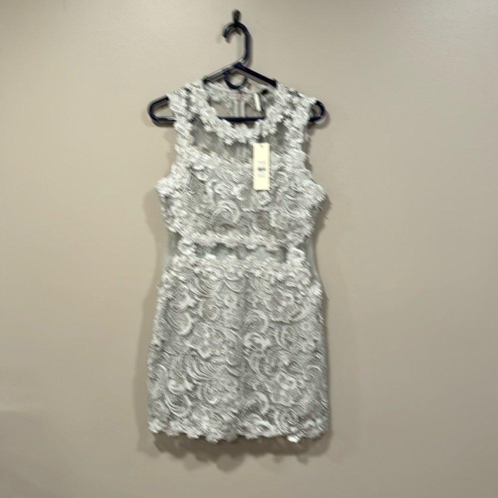 Top Shop mini dress mesh midriff panel, cocktail attire